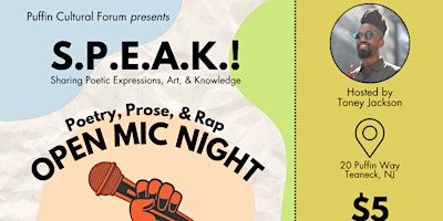 Image principale de S.P.E.A.K.! April: Open Mic Night