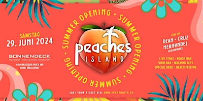 Primaire afbeelding van Peaches Island Open Air Beach Party 29/06 Sonnendeck Düsseldorf