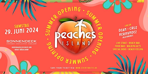 Peaches Island Open Air Beach Party 29/06 Sonnendeck Düsseldorf