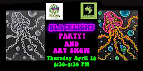 Black Light Paint N Sip Party + Art Show at HOB Brewing Co. Dunedin, Fl