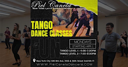 Tango Dance Class,  Level 2  Advanced-Beginner