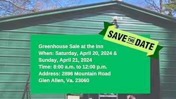 Exclusive Greenhouse Estate Sale at the Virginia Cliffe Inn! primary image