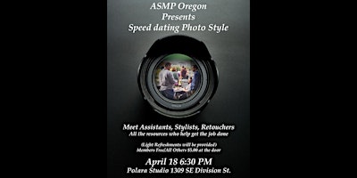 Primaire afbeelding van ASMP Oregon Presents Speed Dating Photo Style