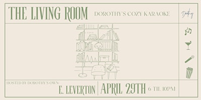 Imagem principal de The Living Room: Dorothy's Cozy + Queer Karaoke hosted by E. Leverton!
