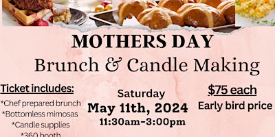 Image principale de Mother’s Day Brunch & Candle making