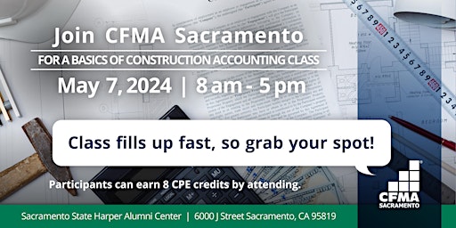 Primaire afbeelding van CFMA Education - The Basics of Construction Accounting Class