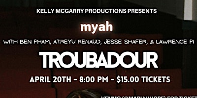 Primaire afbeelding van myah - Live at Troubador