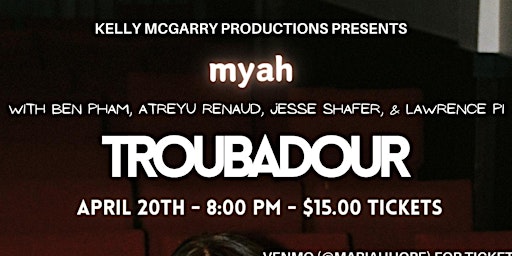 Imagem principal do evento myah - Live at Troubador