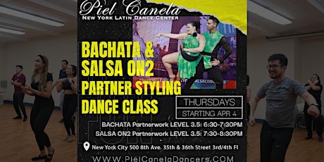 Bachata Partnerwork Dance Class, Level 3.5  Advanced-Intermediate
