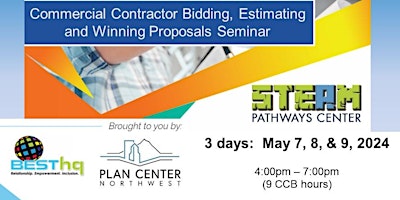 Image principale de 3 Day- Hybrid: Commercial Contractor Bidding & Proposals Seminar (5/7-5/9)