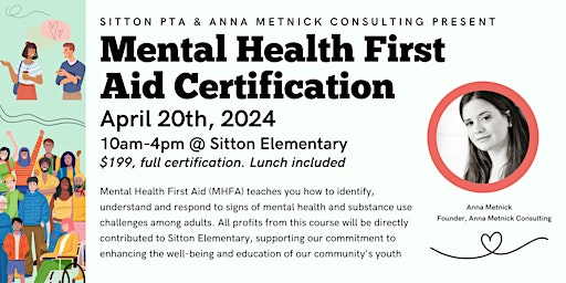 Imagem principal do evento Mental Health First Aid Certification