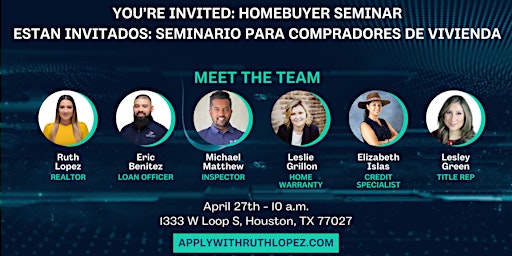 First Time Homebuyer Seminar | Seminario Para Compradores de Vivienda primary image
