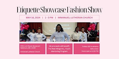 Primaire afbeelding van The Real Wings 8th Annual Etiquette Showcase Fashion Show