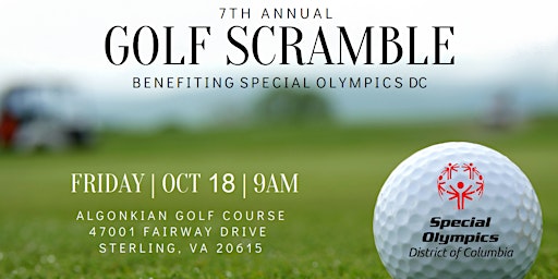 Primaire afbeelding van 7th Annual Special Olympics District of Columbia Golf Scramble