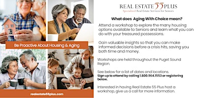 Imagem principal do evento Aging with Choice Workshop | Being Proactive about Housing & Aging