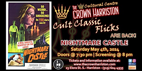 Nightmare Castle screening at  the Cult Classic Flicks primary image