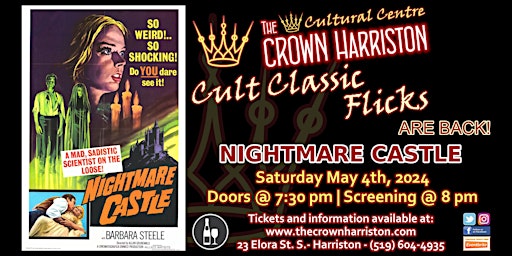 Image principale de Nightmare Castle screening at  the Cult Classic Flicks