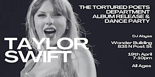 Imagem principal do evento TAYLOR SWIFT ALBUM RELEASE DANCE PARTY - ALL AGES!