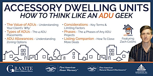 Imagen principal de Accesory Dwelling Units - How to think like an ADU Geek