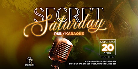 Primaire afbeelding van SECRET SATURDAY - R&B / KARAOKE