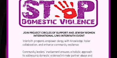 Imagem principal do evento STOP DOMESTIC VIOLENCE: RESILENCE AND RENEWAL