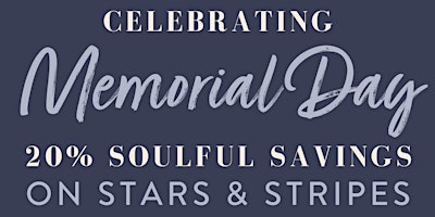 Primaire afbeelding van Celebrating Memorial Day...20% Savings on Stars & Stripes!