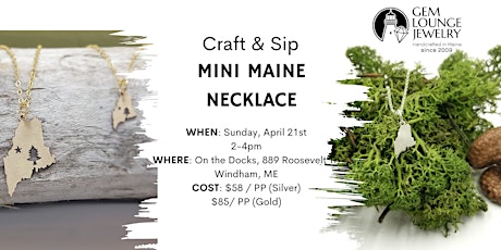 Mini Maine Necklace Craft & Sip Class primary image