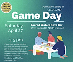 Imagem principal de Non Monogamy Meet Up: Game Day at Sacred Waters Kava Bar in North Olmsted