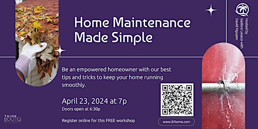 Imagem principal do evento Home Maintenance Made Simple