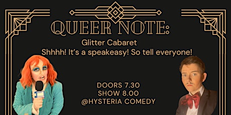 Imagem principal do evento Queer Note, Glitter Cabaret.