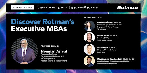 Imagem principal do evento Discover Rotman's Executive MBAs