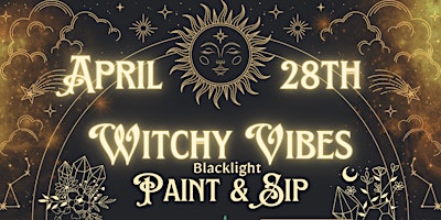 Primaire afbeelding van Witchy Vibes  blacklight Paint & Sip