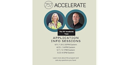 Image principale de 757 Accelerate Cohort 7  Information Session