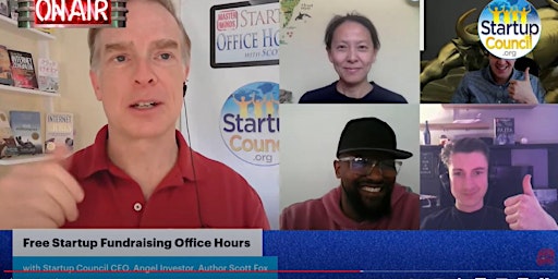 Hauptbild für Free Startup Fundraising Office Hours & Pitch Practice w Investor Scott Fox