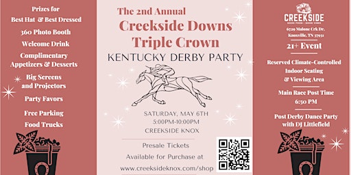 Immagine principale di The Creekside Downs Triple Crown Kentucky Derby Party 