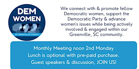 Democratic Women of Greenville County Monthly Meeting