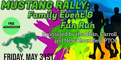 Image principale de Mustang Rally Fun 5k & 1 mile run