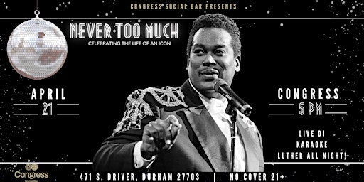 Imagem principal do evento Never Too Much