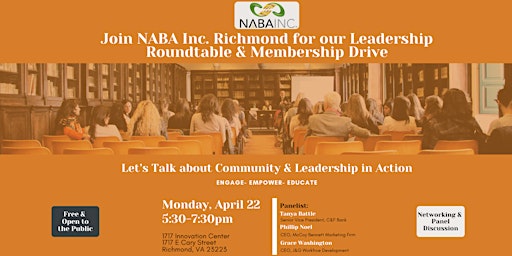 Primaire afbeelding van Leadership Roundtable and Membership Drive