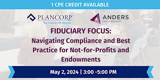 Imagem principal de CPE Credit Event: Fiduciary + Compliance Best Practices for NFPs