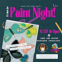 Primaire afbeelding van Butterfly Paint Night at Cape Cod Coffee