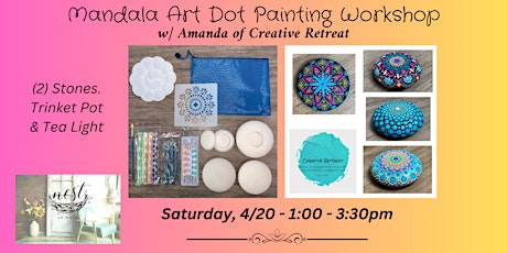 Mandala Art Dot Stones & Tea Lights Painting Workshop