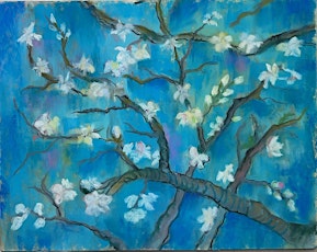 Soft Pastels for everyone!  Van Gogh inspired Almond tree painting with Beth Goulet at Moonstone Art