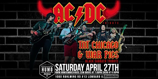 Imagem principal do evento AC/DC Tribute TNT Chicago with Black Sabbath Tribute War Pigs @ Humo Live