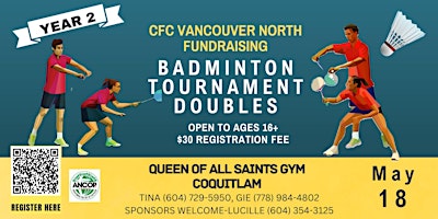 2nd CFC Vancouver North Badminton Tournament Doubles primary image