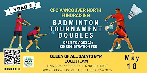 2nd CFC Vancouver North Badminton Tournament Doubles primary image