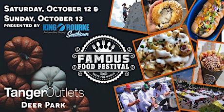 Famous Food Festival "Taste the World" October 12 + 13th @ Tanger Outlets in Deer Park, NY