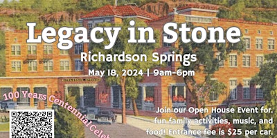 Image principale de Legacy In Stone - 100 Years Anniversary of Richardson Springs Hotel