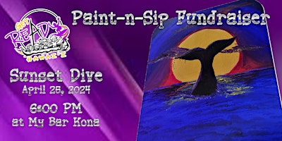 Primaire afbeelding van Sunset Dive: A Get Ready Hawaii Paint-n-Sip Fundraising Event