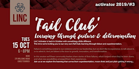 LinC Activator #3: Fail Club - learning through failure and experimentation primary image